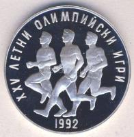 Bulgária 1990. 25L Ag "Nyári olimpia-maratoni futás" T:PP Tanúsítvánnyal!