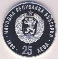 Bulgária 1990. 25L Ag "Nyári olimpia-maratoni futás" T:PP Tanúsítvánnyal!