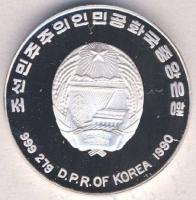 Észak-Korea 1990. 500W Ag "Barcelonai olimpia-asztalitenisz" T:PP Tanúsítvánnyal!