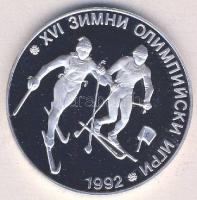 Bulgária 1990. 25L Ag "Téli olimpia-síelés" T:PP Tanúsítvánnyal!