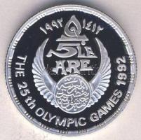 Egyiptom 1992. 5Ł Ag "Olimpia - gyephoki" Tanúsítvánnyal ,csak 25339db! T:PP