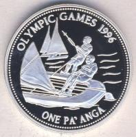 Tonga 1992. 1P Ag "Olimpia-vitorlázás" Tanúsítvánnyal T:PP