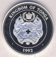 Tonga 1992. 1P Ag "Olimpia-vitorlázás" Tanúsítvánnyal T:PP