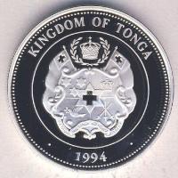 Tonga 1994. 1P Ag "Olimpiai játékok-gerelyhajítás" Tanúsítvánnyal T:PP