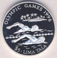 Tokelau-szigetek 1994. 5L Ag "Olimpiai játékok-úszás" Tanúsítvánnyal T:PP