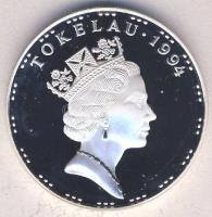 Tokelau-szigetek 1994. 5L Ag "Olimpiai játékok-szörf" Tanúsítvánnyal T:PP