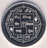 Nepál 1993. 500R Ag "Tél olimpia-terepsí" Tanúsítvánnyal T:PP