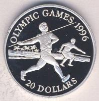 Tuvalu 1994. 20$ Ag "Olimpiai játékok-gerelyhajítás" Tanúsítvánnyal T:PP
