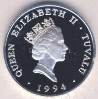 Tuvalu 1994. 20$ Ag "Olimpiai játékok-úszás" Tanúsítvánnyal T:PP