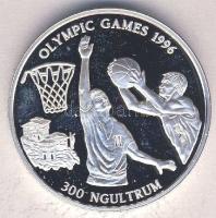Bhután 1994. 300N Ag "Olimpiai játékok-kosárlabda" Tanúsítvánnyal T:PP
