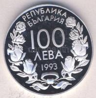 Bulgária 1993. 100L Ag "Olimpia - bobozás" Tanúsítvánnyal T:PP