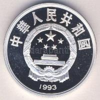 Kína 1993. 10Y Ag "Olimpia - futás" Tanúsítvánnyal T:PP