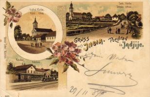 1898 India mit Bahnhof Litho (EK)