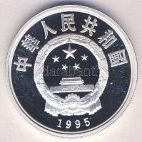 Kína 1995. 10Y Ag "Olimpia-tornász" Tanúsítvánnyal T:PP