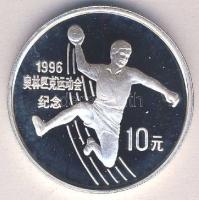 Kína 1995. 10Y Ag "Olimpia-Kézilabda" Tanúsítvánnyal T:PP