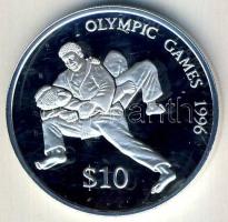 Fiji-szigetek 1993. 10$ Ag "Olimpia-Dzsúdó" Tanúsítvánnyal T:PP