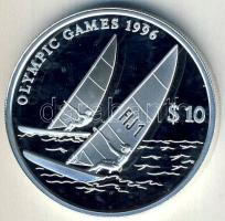 Fiji-szigetek 1993. 10$ Ag "Olimpia-Szörf" Tanúsítvánnyal T:PP