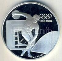 Franciaország 1994. 100Fr Ag "Olimpia-diszkoszvető" Tanúsítvánnyal T:PP