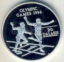 Gambia 1994. 20D Ag "Olimpia-futás" Tanúsítvánnyal T:PP