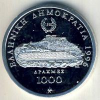 Görögország 1996. 1000Dr Ag "Olimpia-futás" T:PP Tanúsítvánnyal!