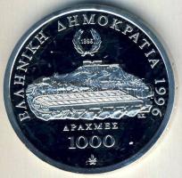 Görögország 1996. 1000Dr Ag "Olimpia-birkózás" T:PP Tanúsítvánnyal!