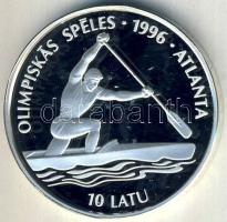 Lettország 1994. 10L Ag "Olimpia-kenu" Tanúsítvánnyal T:PP