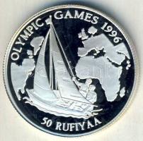 Maldív-szigetek 1996. 50R Ag "Olimpia-vitorlázás" Tanúsítvánnyal T:PP