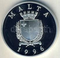 Málta 1996. 5L Ag "Olimpia-vízilabda" Tanúsítvánnyal T:PP Csak 35.000db!