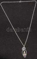 Ezüst (Ag) nyaklánc sárkány alakú medállal - a feje arannyal lemezelt és ametiszttel díszített. Kézzel készített! 6,61 gr