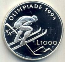 San Marino 1994. 1000L Ag "Olimpia-síelés" Tanúsítvánnyal T:PP