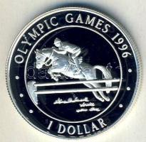 Cook-szigetek 1996. 1$ Ag "Olimpia-Díjugratás" Tanúsítvánnyal T:PP