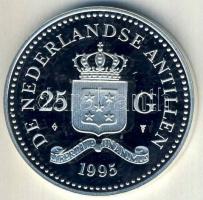 Holland-Antillák 1995. 25G Ag "Olimpia 1996" Tanúsítvánnyal T:PP
