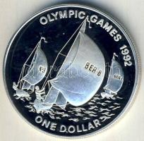 Bermuda 1993. 1$ Ag "Olimpia-vitorlázás" T:PP Csak 25.000db!