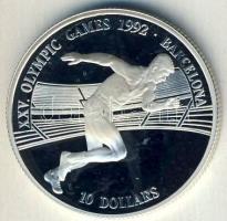 Cook-szigetek 1990. 10$ Ag "Olimpia-futás" T:PP