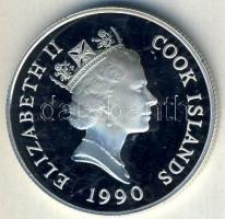 Cook-szigetek 1990. 10$ Ag "Olimpia-futás" T:PP