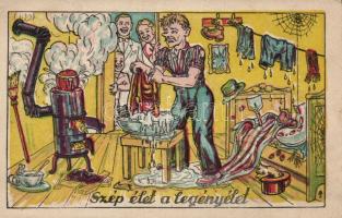 Bachelor, housekeeping humour