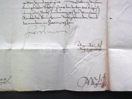 1546 I. Ferdinánd saját kezűleg aláírt levele  Királyhida városának, melyben az általa eladományozot...