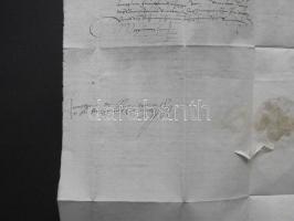 1565 II. Miksa levele saját kezűleg aláírt levele  Sopron városának, melyben megtiltja hogy egy özve...