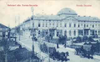 Turnu Severin Decebal Street with restaurant