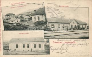 Lupény with railway station, casino and the Grausam house (EK)