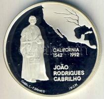 Portugália 1991. 200Esc Ag "Kalifornia felfedezése-Cabrilho" Tanúsítvánnyal T:PP