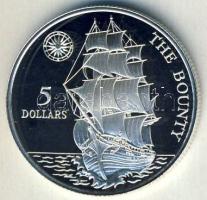 Niue 1992. 5$ Ag "Bounty-hajó" T:PP
