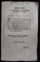 1762-1846 A Habsburg birodalom lottójátékai 20 darabos hirdetmény-gyűjtemény az állami sorsjátékokka...