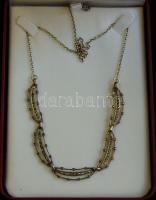 Kézzel készített ezüst (Ag) markazitos collier 12,67 gr díszdobozban