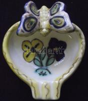 1946-1947 Gorka Géza: jelzett porcelán hamutál (Felkelő Nap Zsolnay) / Gorka Géza Zsolnay chinaware ashtray 5x9 cm