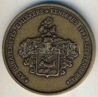 1993. "Horthy Miklós újratemetése-Kenderes" matt Br emlékérem szirgn.:Bognár T:1