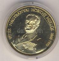 1993. "Vitéz Nagybányai Horthy Miklós 1868-1957- Itthon hazai földben" aranyozott emlékérem T:PP sorszámozott tanúsítvánnyal!