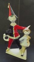 Hollóházi jelzéssel ellátott porcelán bohócok / Hollóházi chinaware clowns 21 cm