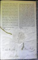 1836-dik évi országgyűlési törvény czikkelyek: A berekesztett 1836-os reformországgyűlés uralkodó által szentesített törvényei korabeli papír keménykötésben magyar és német nyelven. 145 oldal. Az utolsó lapon mindkét változat alatt V. Ferdinánd, gróf Reviczky Ádám főkancellár saját kezű aláírásaival  / Laws of the 1836 Hungarian Parliament in German and Hungarian 145 pages. On the last page both version with autograph signatures of Emperor Ferdinand and count Adam Reviczky chancellor. Bound in hard-cover paper 25x35 cm