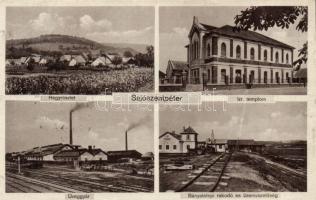 Sajószentpéter zsinagógával, üveggyárral és bányateleppel